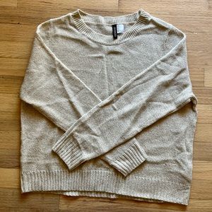 Cream Crewneck Sweater | H&M | Size Large